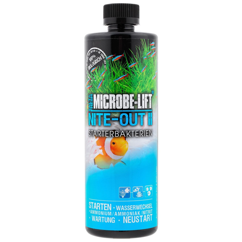 MICROBE-LIFT - Nite-Out II 473 ml - Nitrifizierende Bakterien für Aquarien