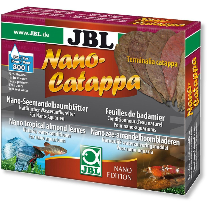 JBL - Nano-Catappa - 10 Folhas de amendoeira para pequenos aquários de água doce