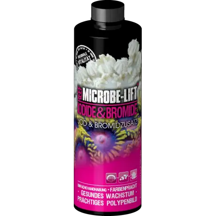 MICROBE-LIFT – Jodid und Brom – 118 ml – Jod und Brom für Meerwasseraquarien