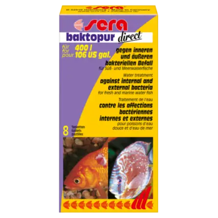 SERA - Baktopur Direct - 8 Tabs - Traitements pour poissons