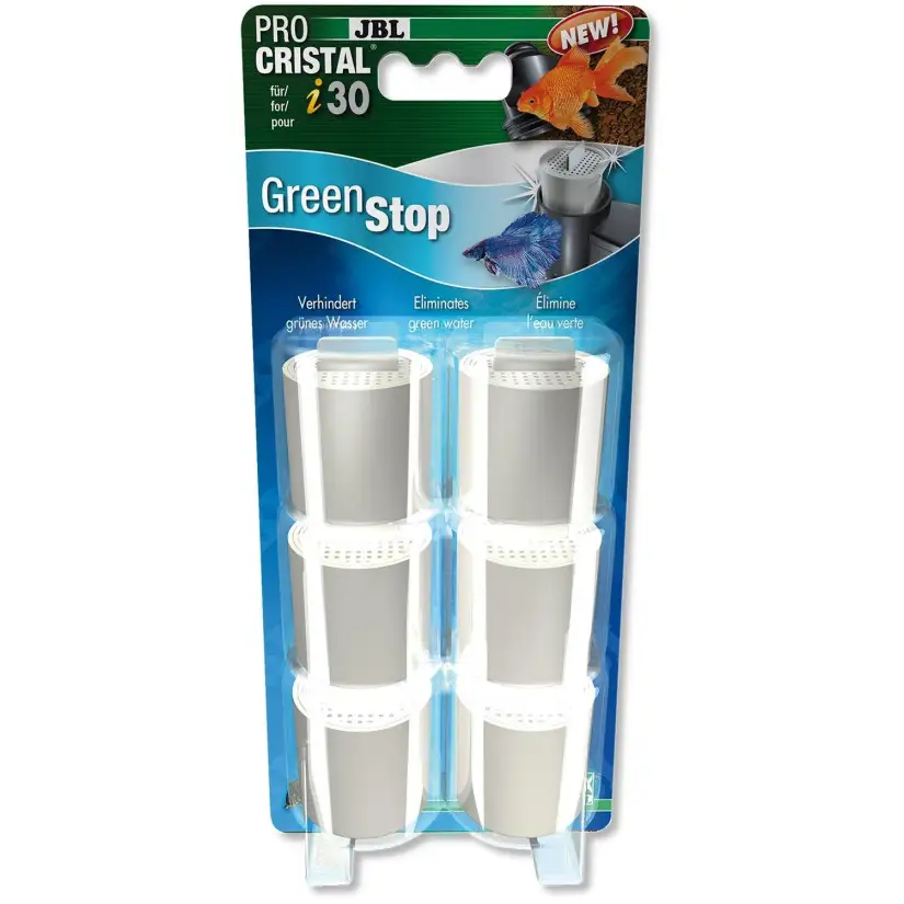 JBL - ProCristal i30 GreenStop x6 - Material de filtración de agua verde especial para el filtro JBL ProCristal i30