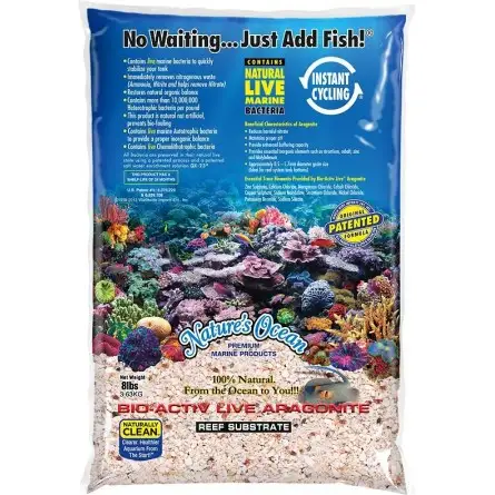 NATURE'S OCEAN - Aragonite Live Reef Substrate - 3,63 kg - 2,0 - 4,0 mm - Lebender Sand für Aquarien