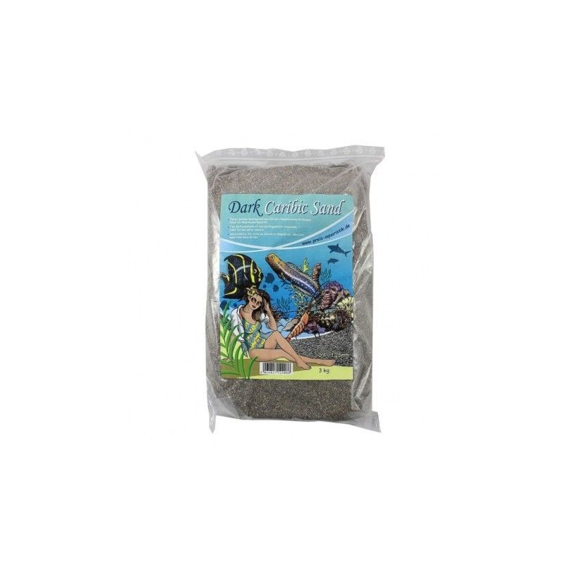 PREIS - Areia Caribica Escura - 3kg - Areia escura para aquário marinho