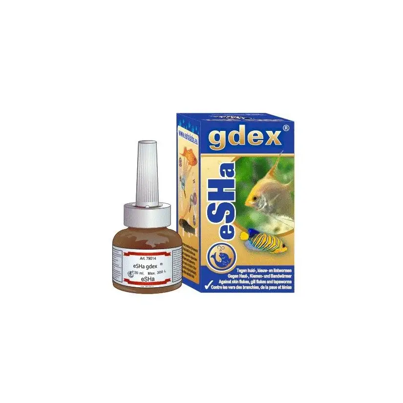 ESHA - Gdex - 20 ml - Trattamento per malattie della pelle, branchie e tenia