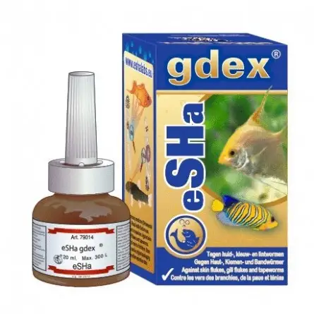 ESHA - Gdex - 20 ml - Trattamento per malattie della pelle, branchie e tenia