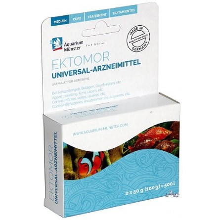 Aquarium Munster - Ektomor - 2 x 50g - Tratamento universal contra infecções