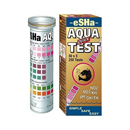 ESHA - Aqua Quick Test - 50 test - Strisce reattive per acquari