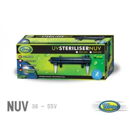 AQUA NOVA - Esterilizador UV 55 Watts - Filtro UV para acuarios y estanques