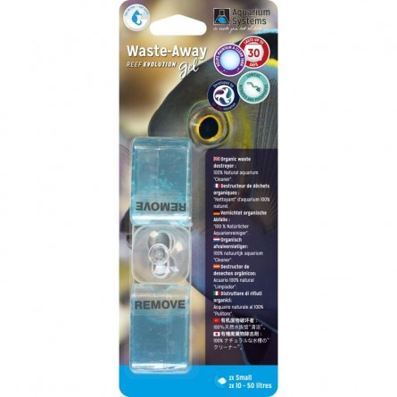 AQUARIUM SYSTEMS - Waste-Away Gel Marine Small - Gel Bacteria (x2) Aquarium System - 1