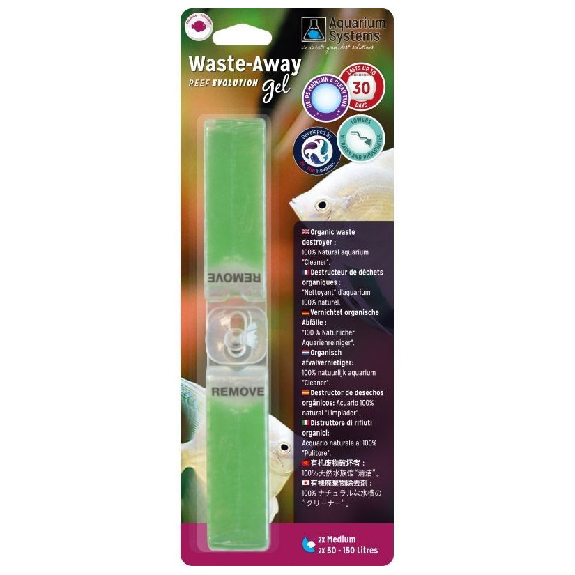 AQUARIUM SYSTEMS - Waste-Away Gel- Medium - x2 - Gelbacteriën