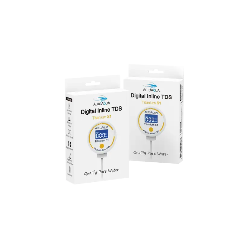 AUTO AQUA - Digital Inline TDS Titanium S1 - TDS meter for reverse osmosis