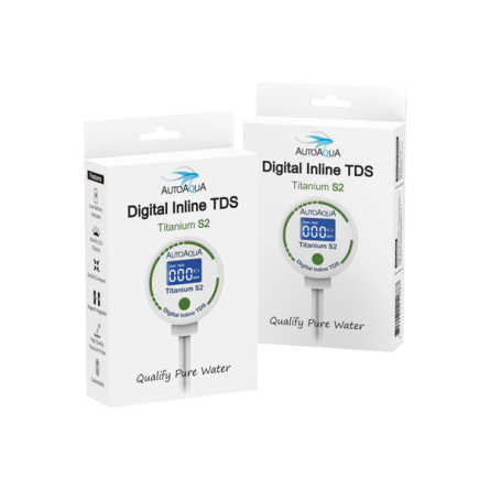 AUTO AQUA - Digitale Inline TDS Titanium S2 - TDS-meter voor omgekeerde osmose