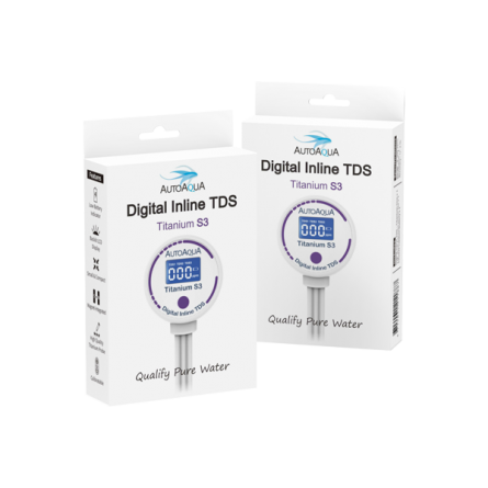 AUTO AQUA - Digitale Inline TDS Titanium S3 - TDS-meter voor omgekeerde osmose