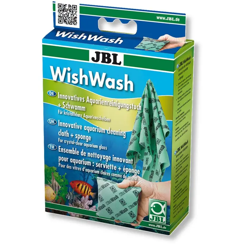 JBL - WishWash - Éponge et Lavette pour Vitres d'Aquarium