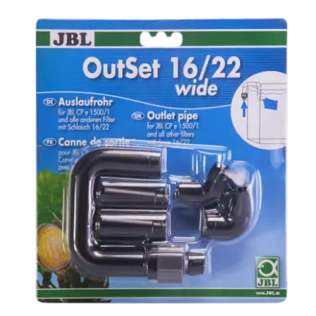 JBL - OutSet 16/22 breit - Wasserrücklaufset mit Düse