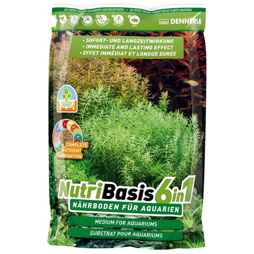 DENNERLE - NutriBasis 6 en 1 - 9,6 kg - Substrat nutritif pour aquarium