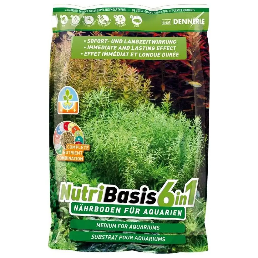 DENNERLE - NutriBasis 6 em 1 - 2,4 kg - Substrato nutriente para aquário