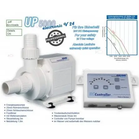 AQUABEE - UP 5000 electronic V24 DC - Bomba de agua para acuarios