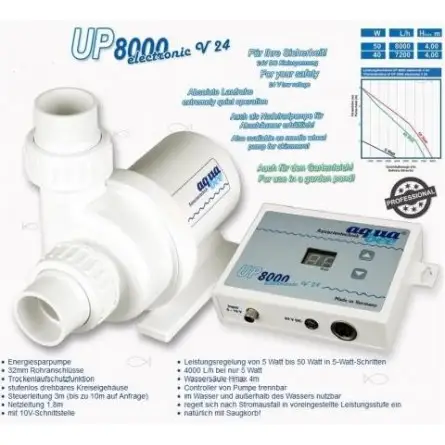 AQUABEE - UP 8000 electronic V24 DC - Bomba de agua para acuarios