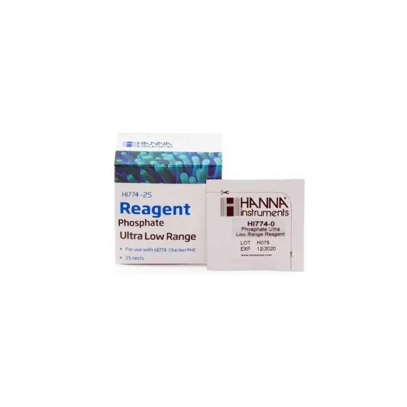 Hanna Instruments - Reagentes em pó para Phosphate Checker ULR (HI 774), 25 testes