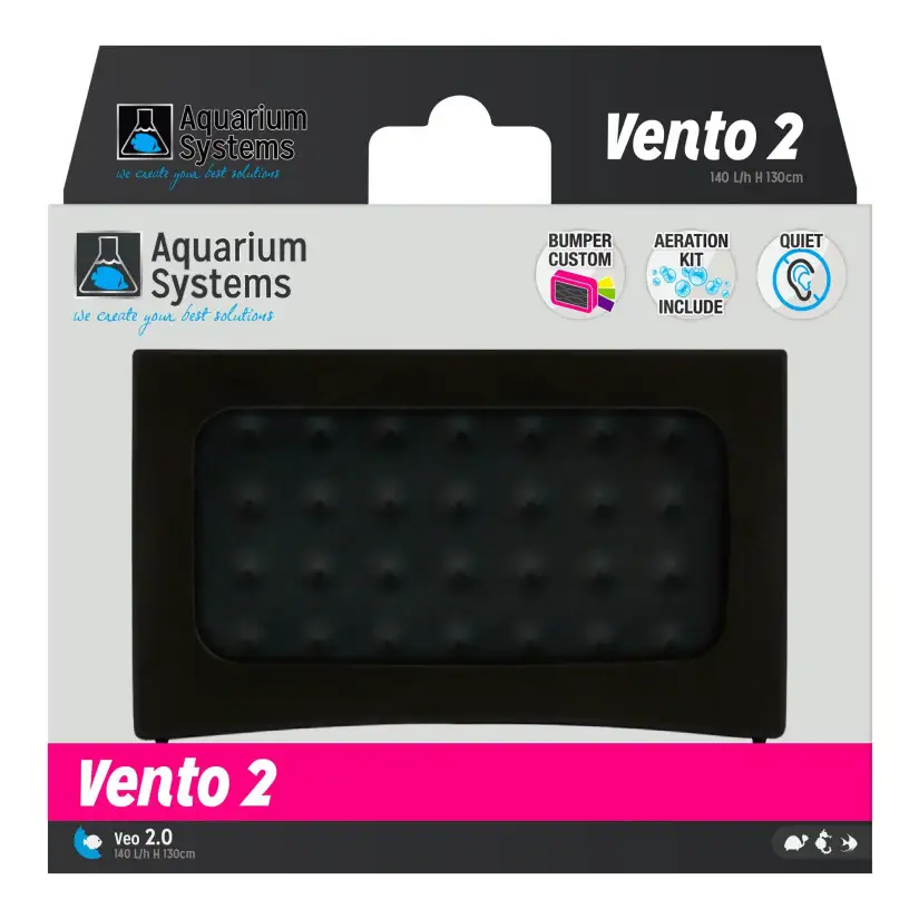 AQUARIUM SYSTEMS - Vento 2 - 140 l/h - Pompe à air pour aquarium