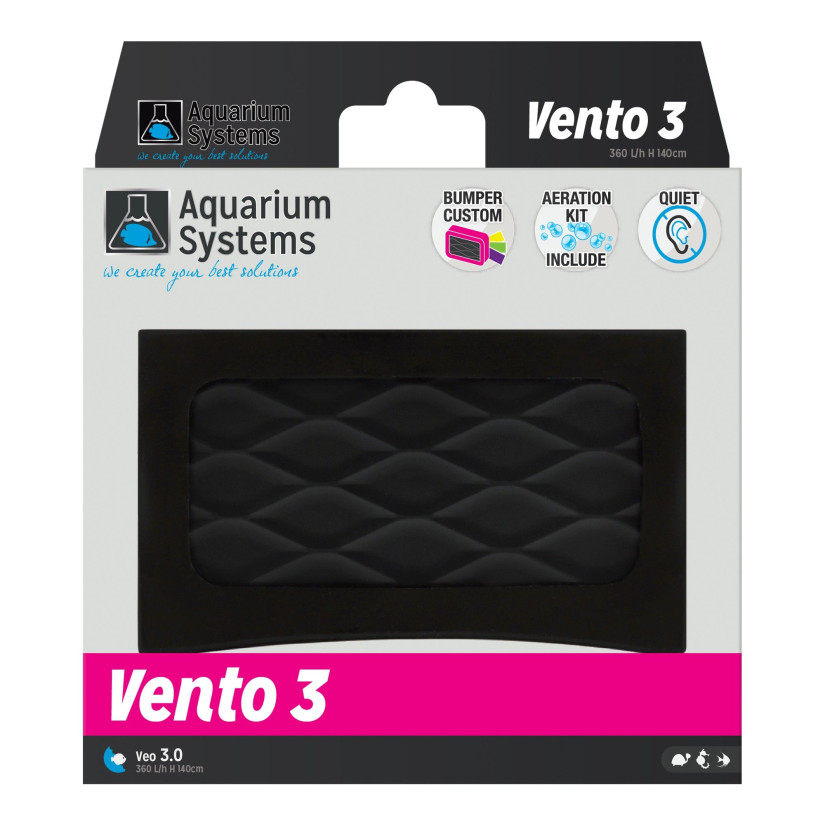 AQUARIUM SYSTEMS - Vento 3 - 2x 180 l/h - Aquarium air pump