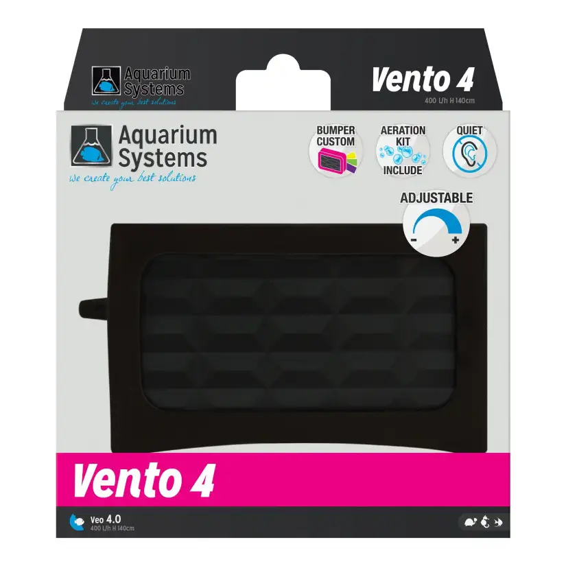 AQUARIUM SYSTEMS - Vento 4 - 2x 200 l/h - Aquarium air pump