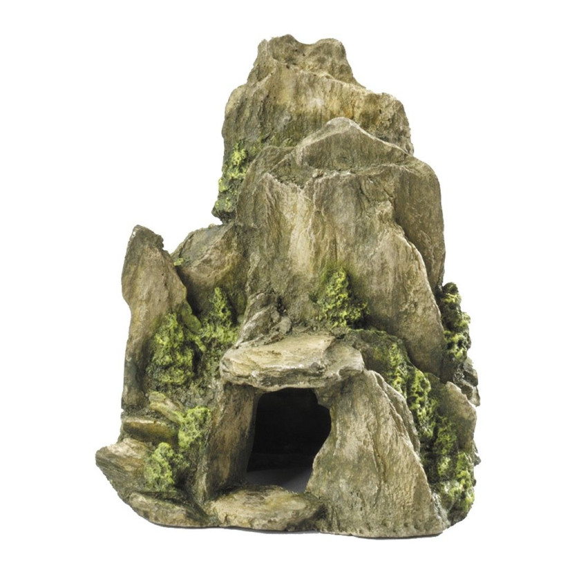 Aqua Della - Decoración de piedra con verde musgo ML - 19cm