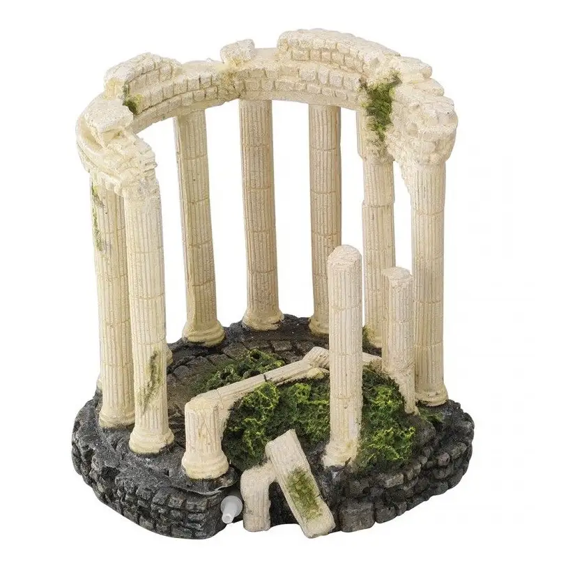 Aqua Della - Pabellón romano con piedra aerodinámica S - 11x6x10,5cm - Ruinas del pabellón romano