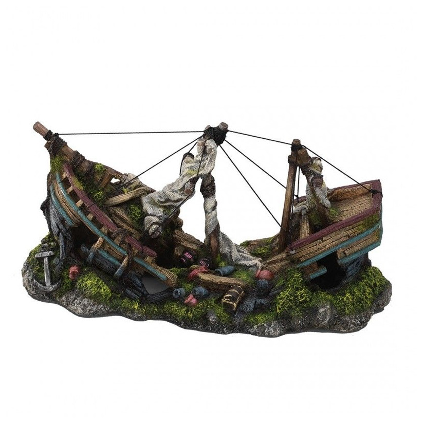 Aqua Della - 3mastedship L - 37,5x17,5x20cm - Epave bateau