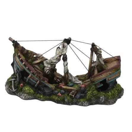 Aqua Della - 3mastedship L - 37,5x17,5x20cm - Epave bateau