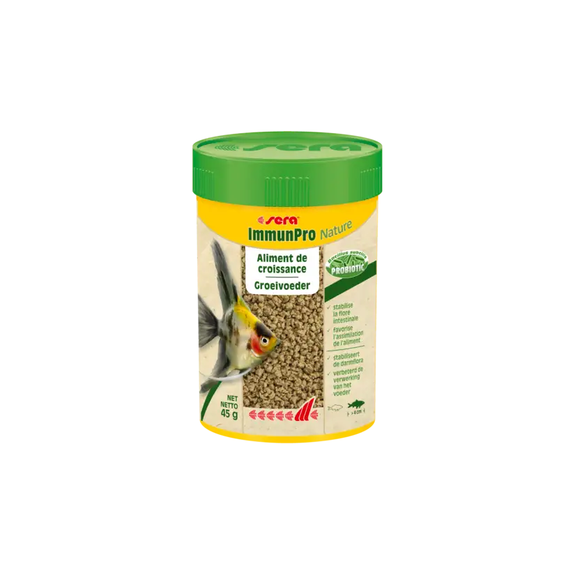 SERA - ImmunPro Nature - 45 g - Alimento de crescimento para peixes ornamentais com mais de 4cm