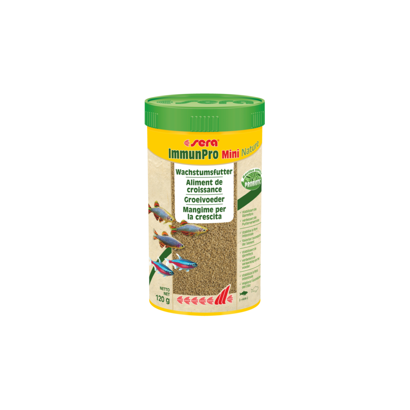 SERA - ImmunPro Mini Nature - 120g - Alimento de crecimiento para peces ornamentales de hasta 4cm