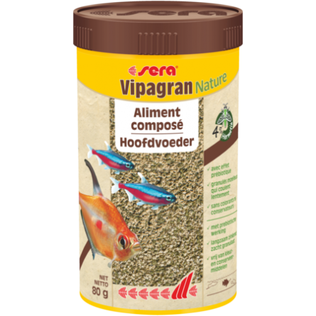 SERA - Vipagran Nature - 80g - Alimento composto para peixes ornamentais