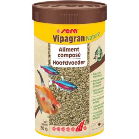 SERA - Vipagran Nature - 80g - Alimento compuesto para peces ornamentales