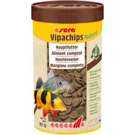 SERA - Vipachips Nature - 90g - Alimento composto para peixes ornamentais