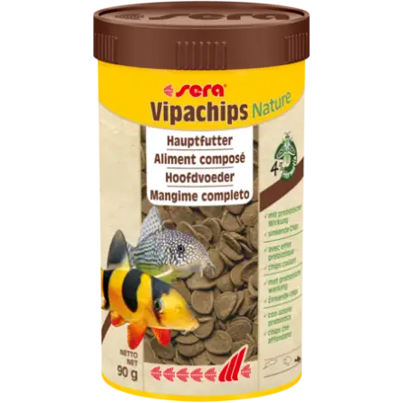 SERA - Vipachips Nature - 90g - Alimento compuesto para peces ornamentales