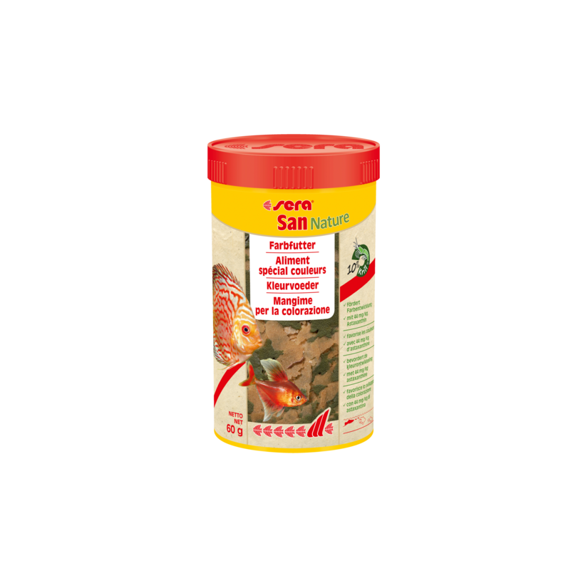 SERA - San Nature - 60g - Alimento colorante especial para peces ornamentales