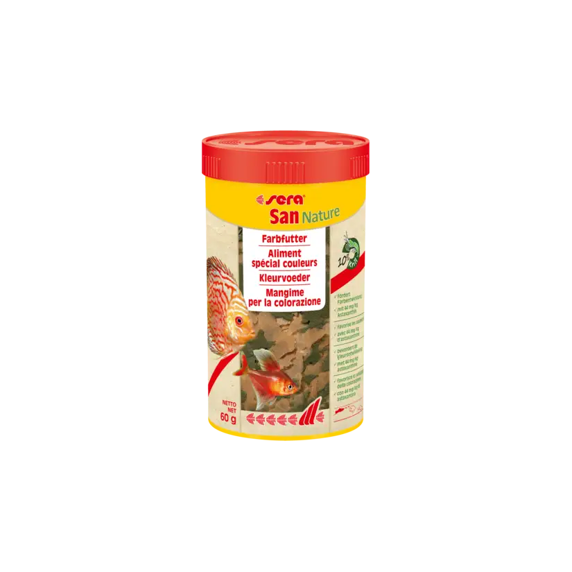 SERA - San Nature - 60g - Alimento colorante especial para peces ornamentales