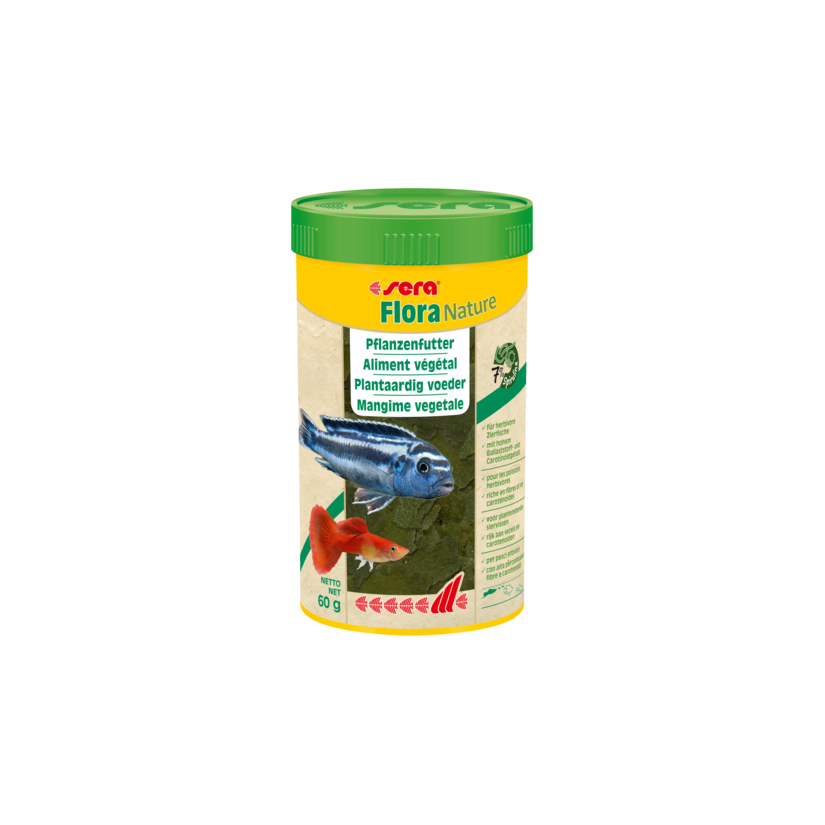 SERA - Flora Nature - 60g - Mangime vegetale per pesci ornamentali