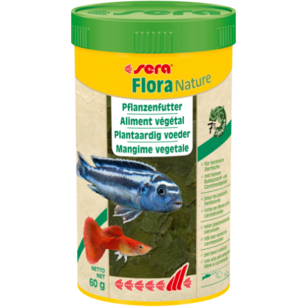 SERA - Flora Nature - 60g - Pflanzliches Futter für Zierfische