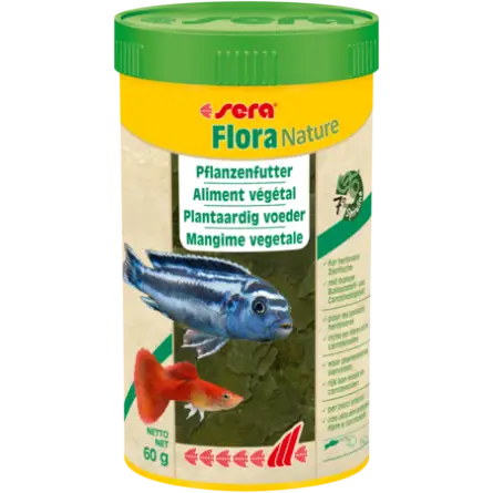 SERA - Flora Nature - 60g - Pflanzliches Futter für Zierfische