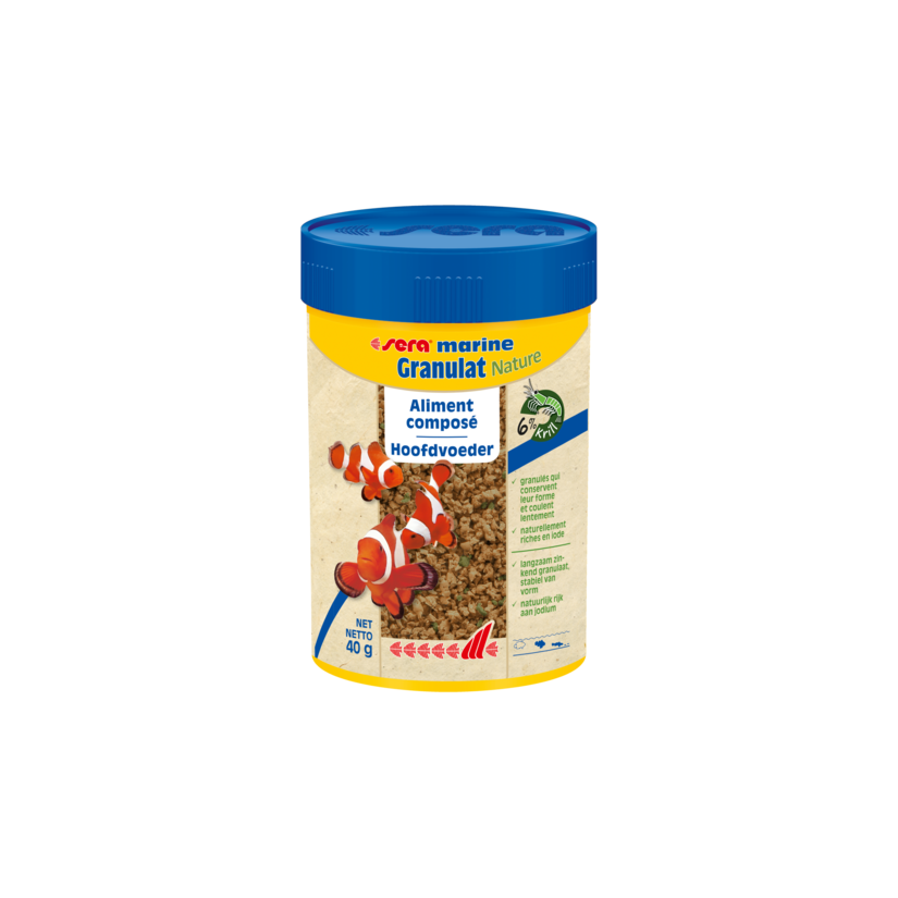 SERA - Marin Granulat Nature - 40g - Alimento composto para peixes de água do mar