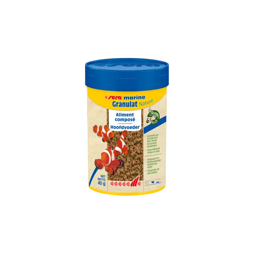 SERA - Marin Granulat Nature - 40g - Pienso compuesto para peces de agua salada