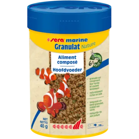 SERA - Marin Granulat Nature - 40g - Mangime composto per pesci d'acqua salata