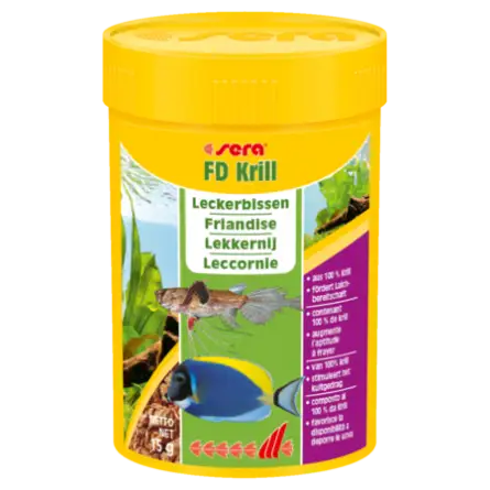 SERA - FD Krill - 15g - Friandise pour poissons d'eau de mer et d'eau douce