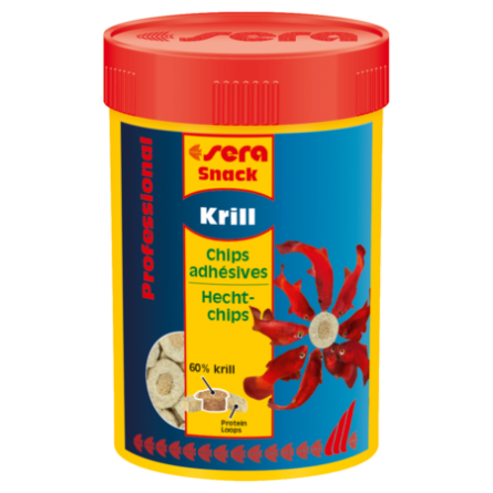 SERA - Krill Snack Professional - 36g - Haftchips für Salzwasser- und Süßwasserfische