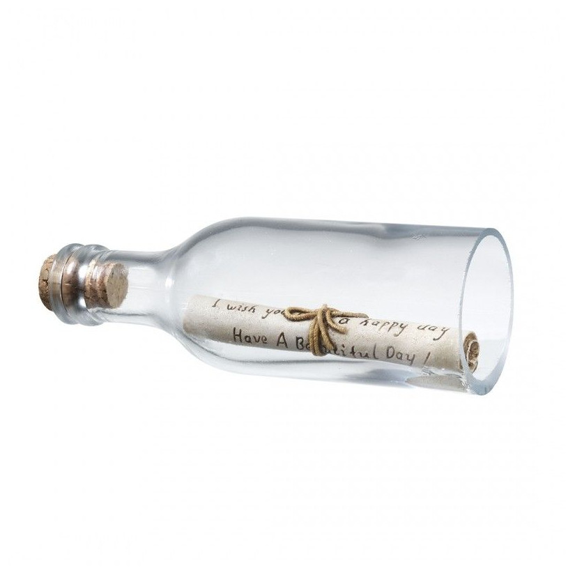 Aqua Della - Drift bottle 1 /round/message - 17.5x5.5x5.5cm - Bottle with message