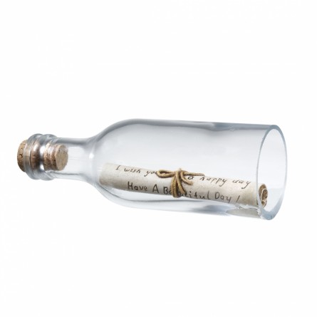 Aqua Della - Drift bottle 1 /round/message - 17.5x5.5x5.5cm - Bottle with message