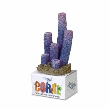 Aqua Della - Coral module kachelpijpsponsjes Mauve M - 5,5x5,5x12,5cm - Koraalviolet